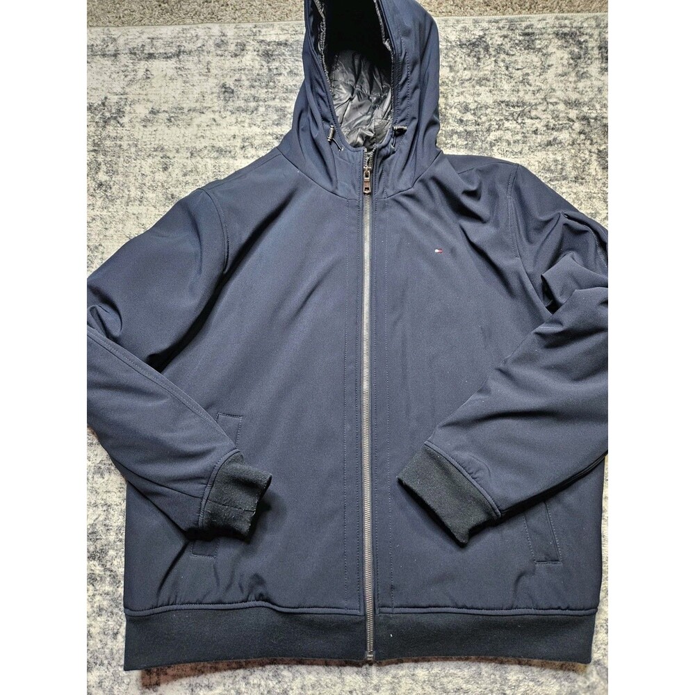 Tommy Hilfiger Men’s XXL Blue Hooded Lined Coat
